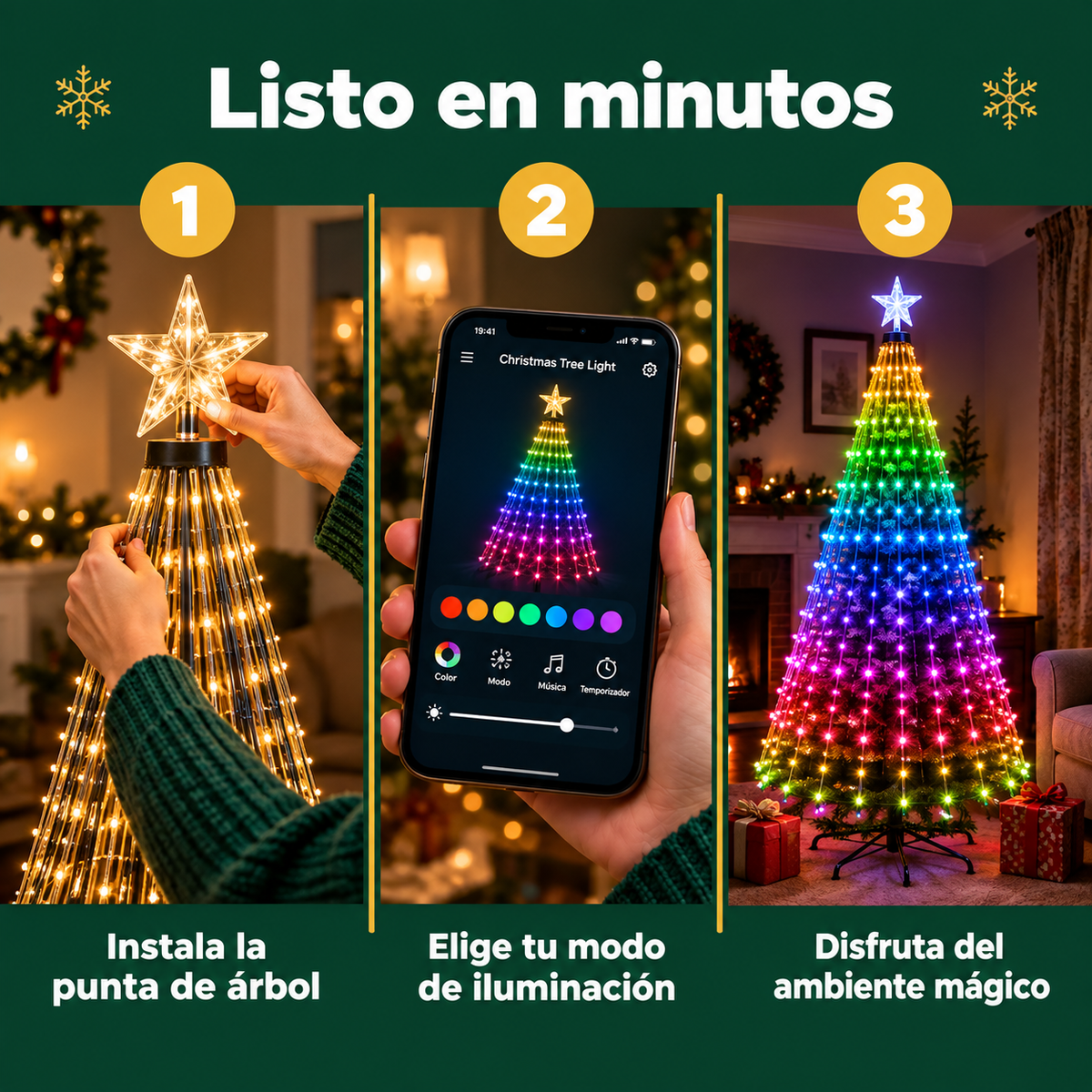 Luces Inteligentes para Árbol de Navidad